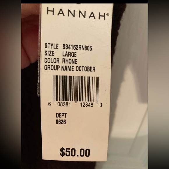 Hannah Brown Sleeveless Knit Vest Sz L NWT - Picture 5 of 5